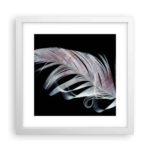 Póster en marco blanco - Piensa en el tacto - 30x30 cm