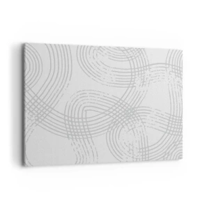 Cuadro sobre lienzo - Impresión de Imagen - Un patrón sutil con líneas entrelazadas en tonos claros. - 100x70cm - No hay camino recto - Decoración de pared moderna para salón y dormitorio ARTTOR