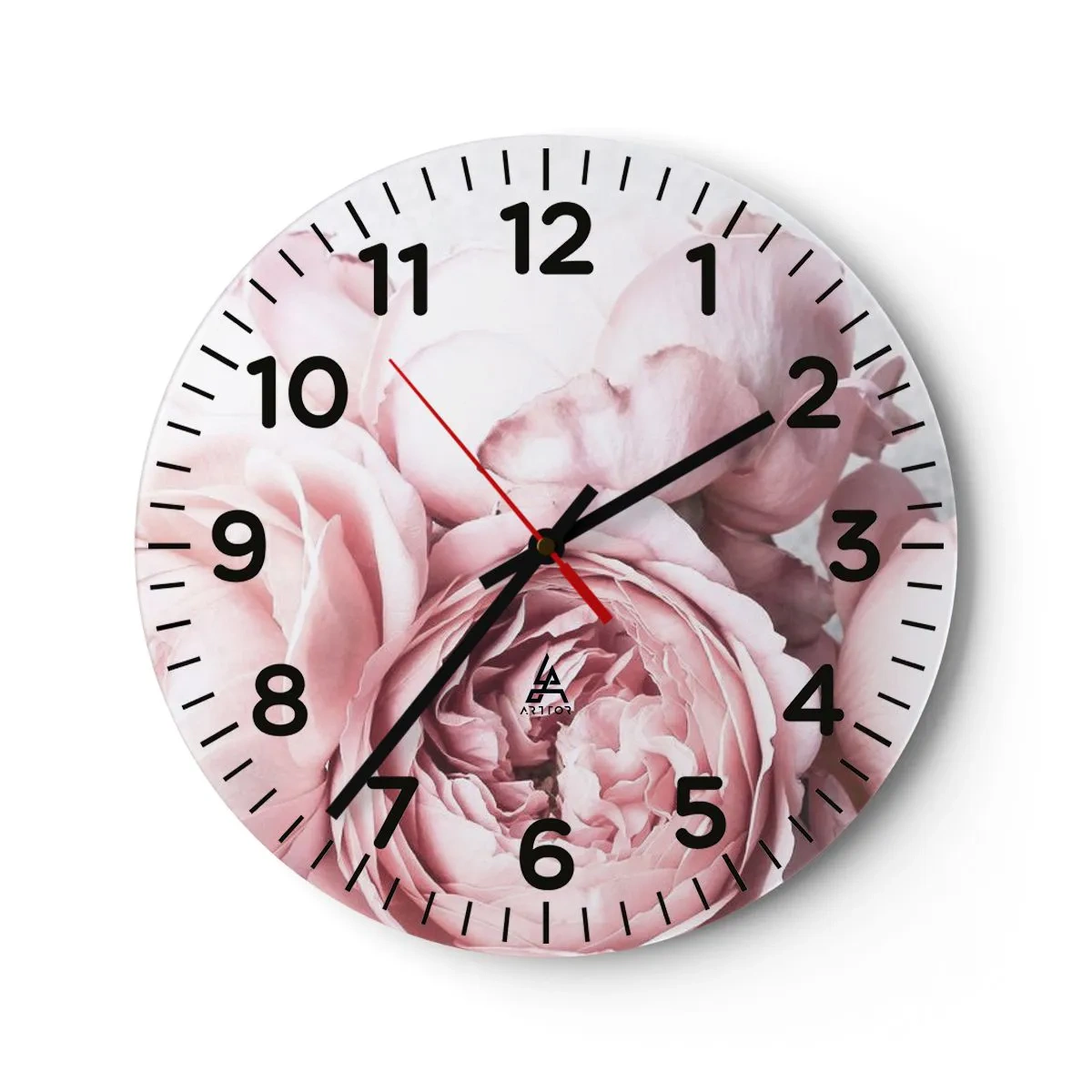 Reloj de pared - Reloj de vidrio - Para los románticos - 30x30 cm