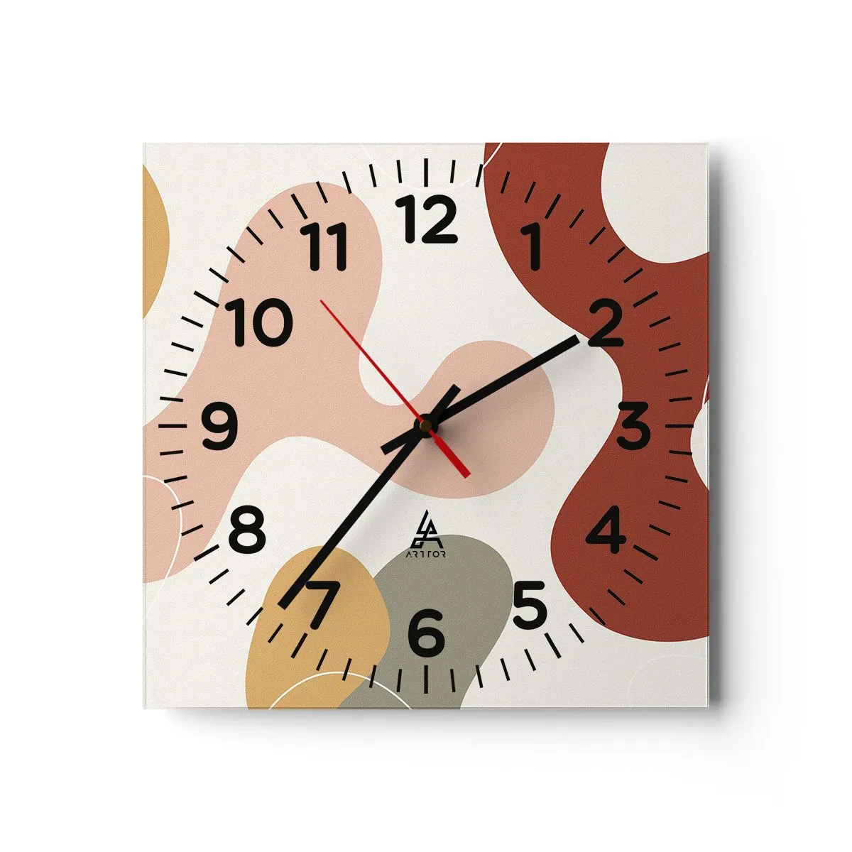 Reloj de pared - Reloj de vidrio - La esencia de la pintura - 30x30 cm