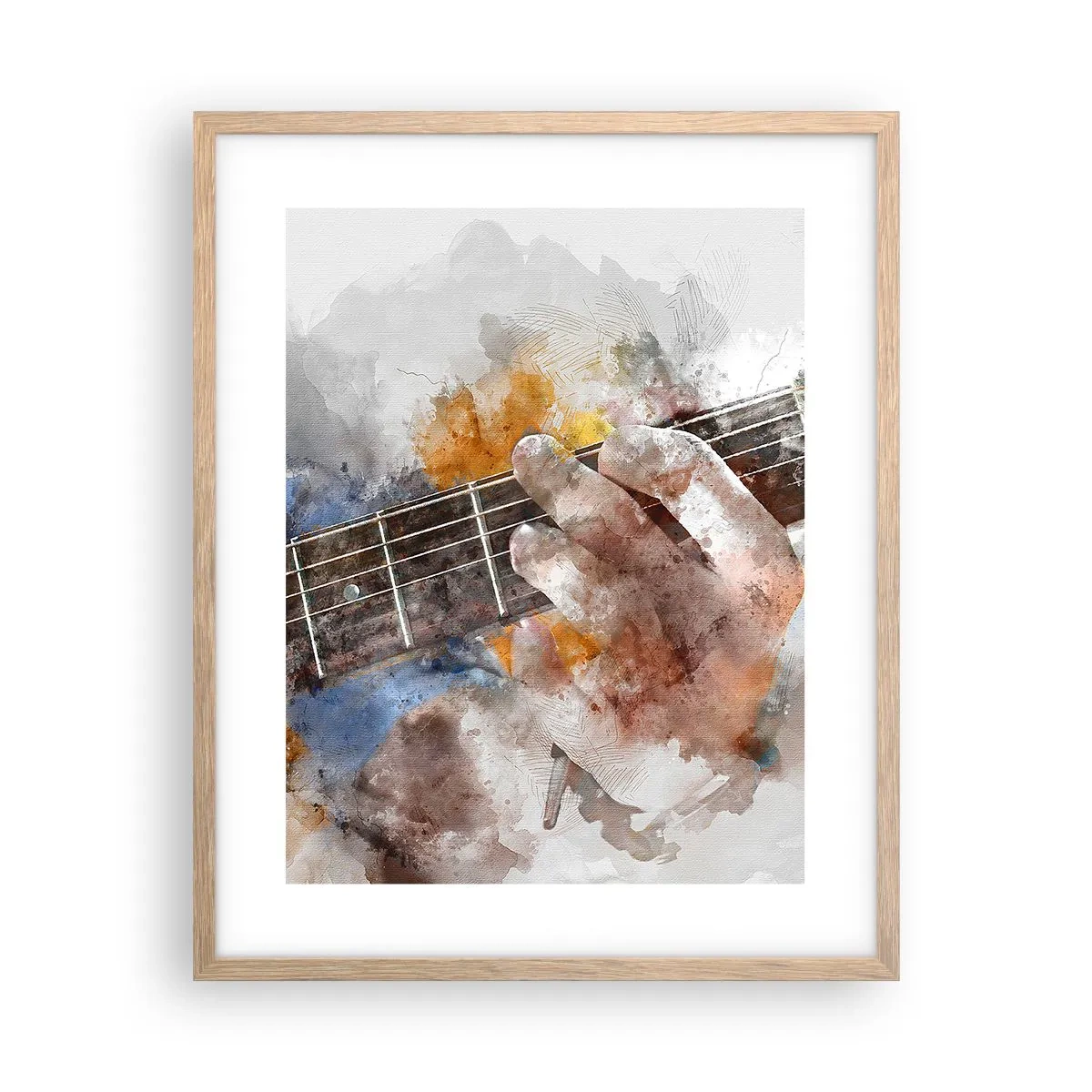 Póster en marco roble claro - Poesía entre las cuerdas - 40x50 cm