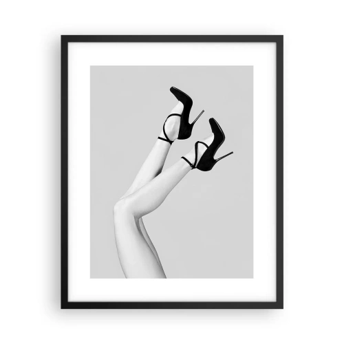 Póster en marco negro - Belleza al revés - 40x50 cm