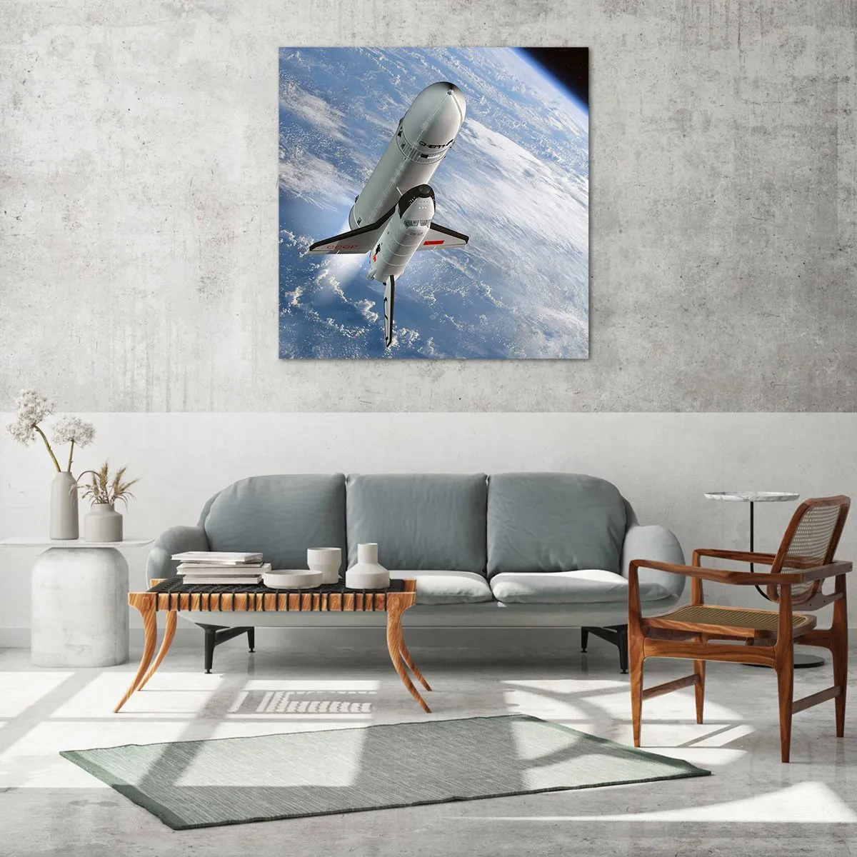Cuadro sobre vidrio - Impresiones sobre Vidrio - Ascensión cósmica - 70x70 cm