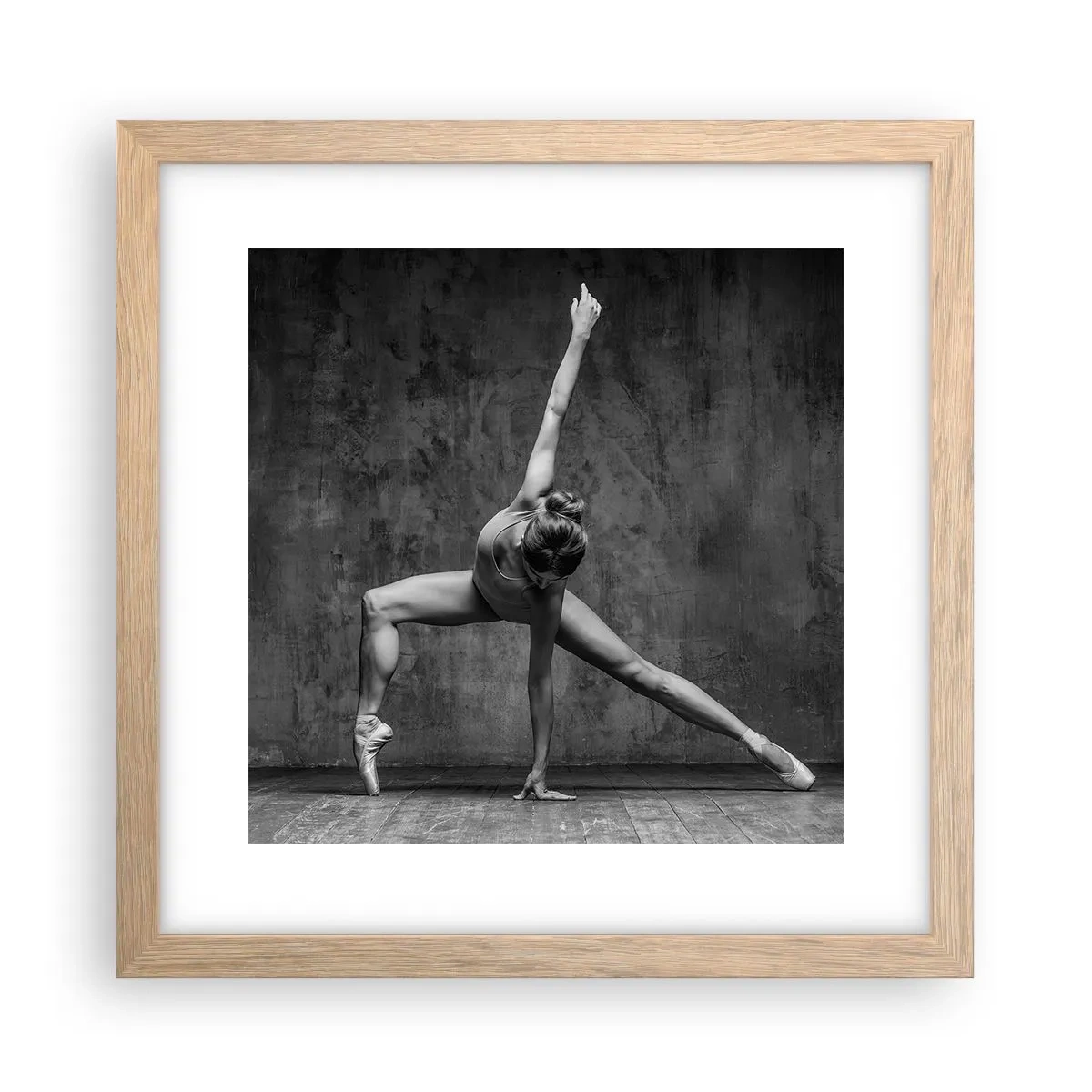 Póster en marco roble claro - Equilibrio perfecto - 30x30 cm