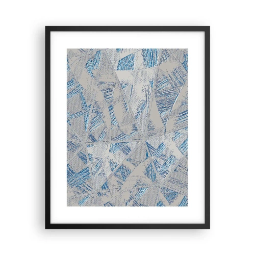 Póster en marco negro - En un laberinto gris azulado - 40x50 cm