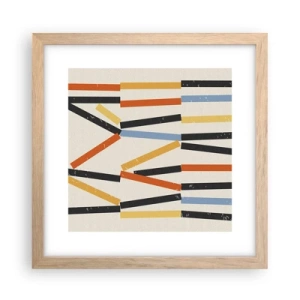 Póster en marco roble claro - Composición horizontal - 30x30 cm