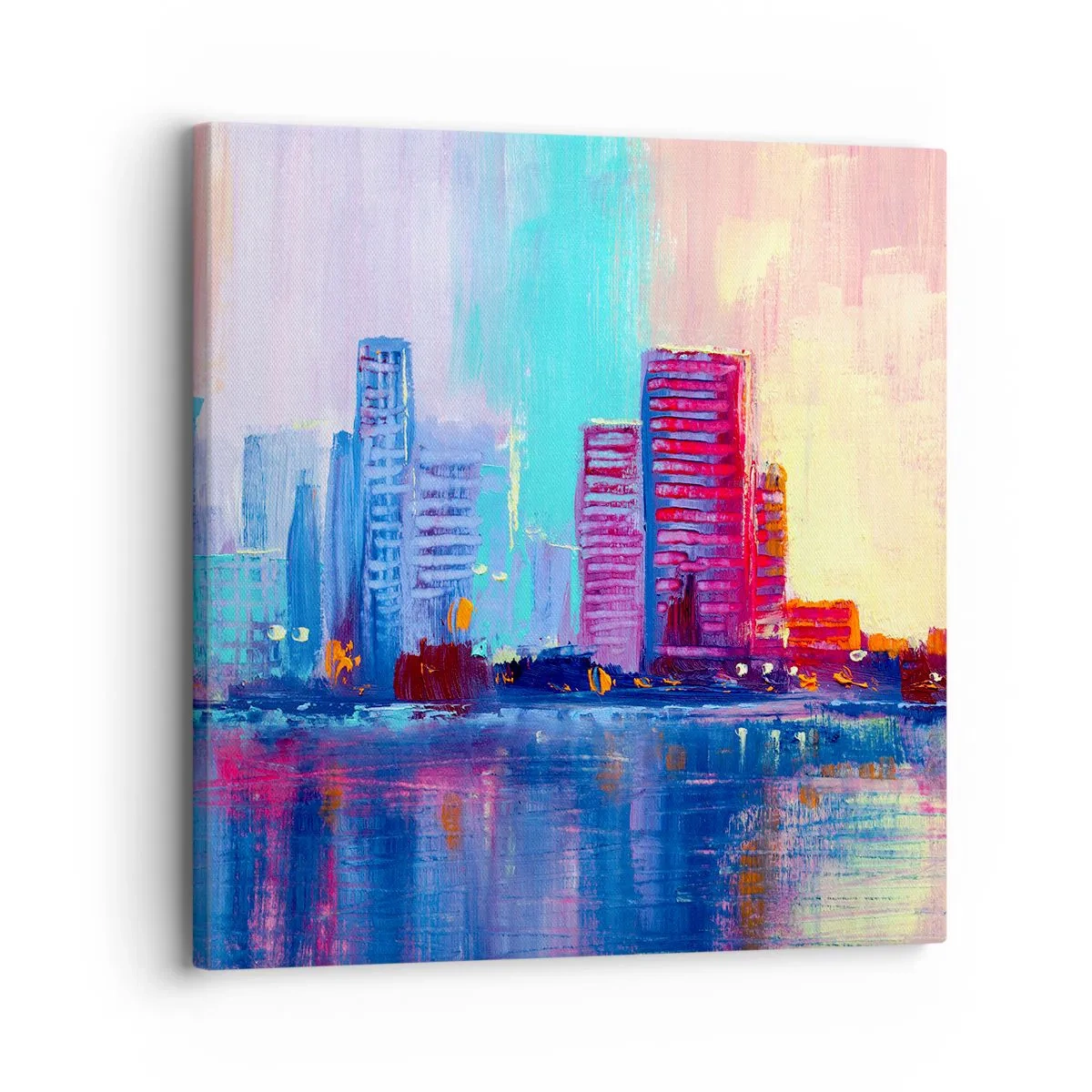 Cuadro sobre lienzo - Impresión de Imagen - Bañado en color - 30x30 cm