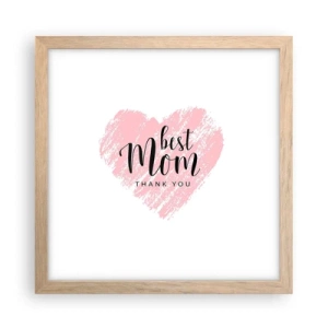 Póster en marco roble claro - En cualquier momento de tu vida - 30x30 cm