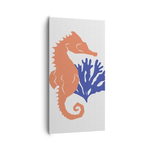 Cuadro sobre lienzo - Impresión de Imagen - En una pradera submarina - 65x120 cm