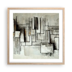 Póster en marco roble claro - El poder de la sencillez - 50x50 cm