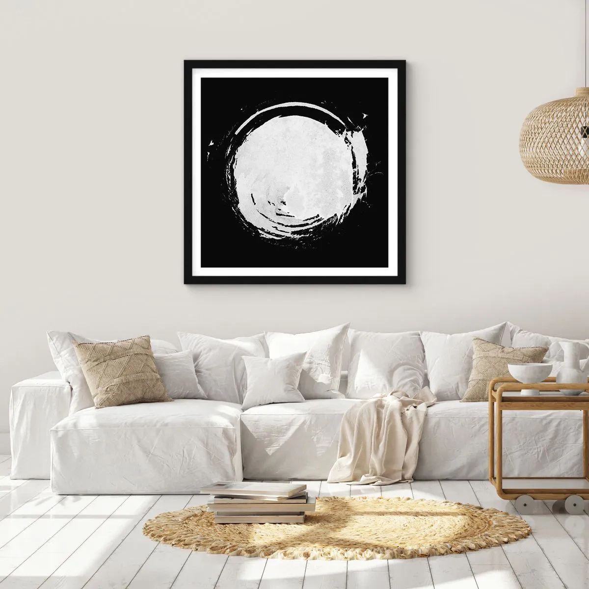 Póster en marco negro - La buena salida - 40x40 cm