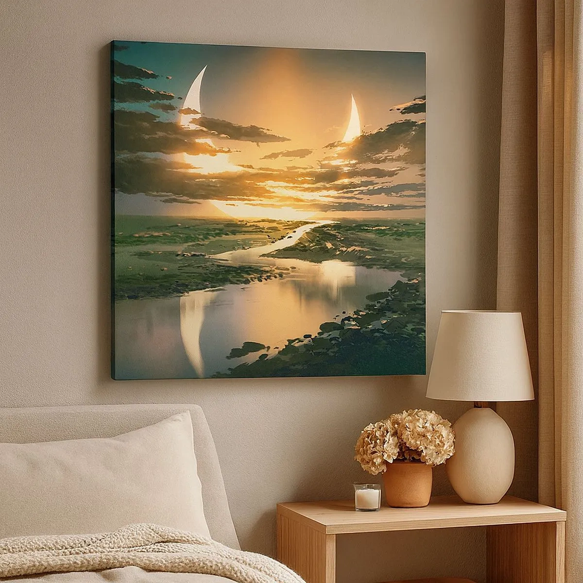 Cuadro sobre lienzo - Impresión de Imagen - En algún lugar de una galaxia muy, muy lejana - 30x30 cm