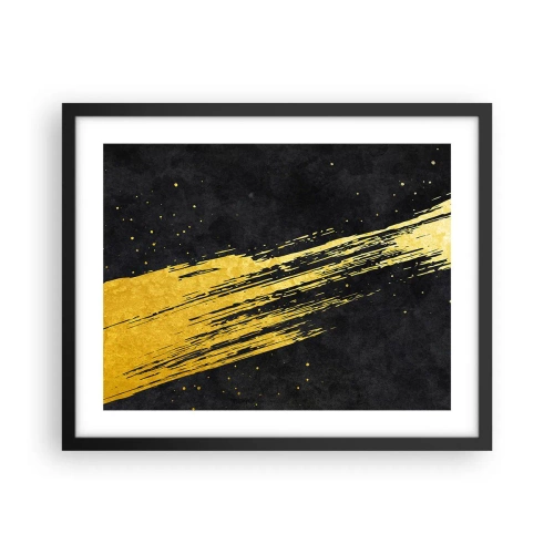 Póster en marco negro - Saltar al hiperespacio - 50x40 cm