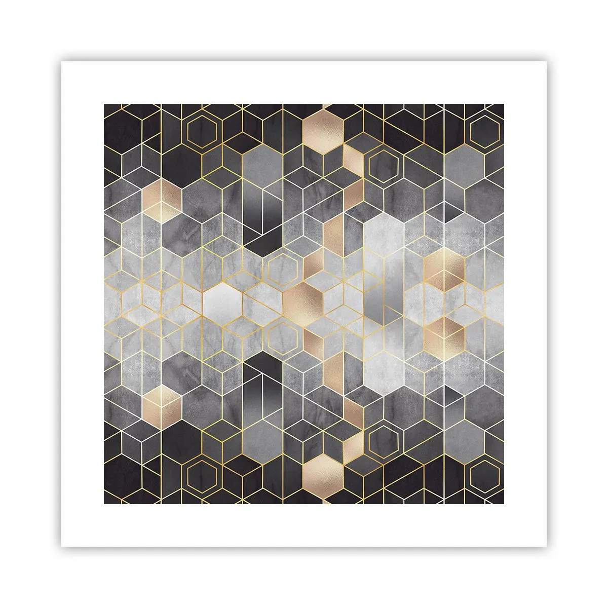 Póster - Composición de diamantes - 40x40 cm