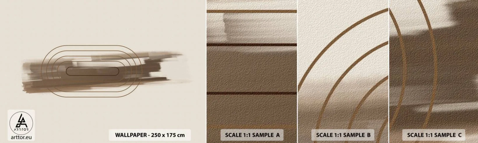 Muestra De Fotomural Standard Eco - Un soplo de gris - Abstracción, Pedazo, Arte Moderno - 100x30 cm