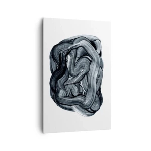 Cuadro sobre lienzo - Impresión de Imagen - Composición abstracta en tonos de gris - 80x120cm - No es tan sencillo - Decoración de pared moderna para salón y dormitorio ARTTOR