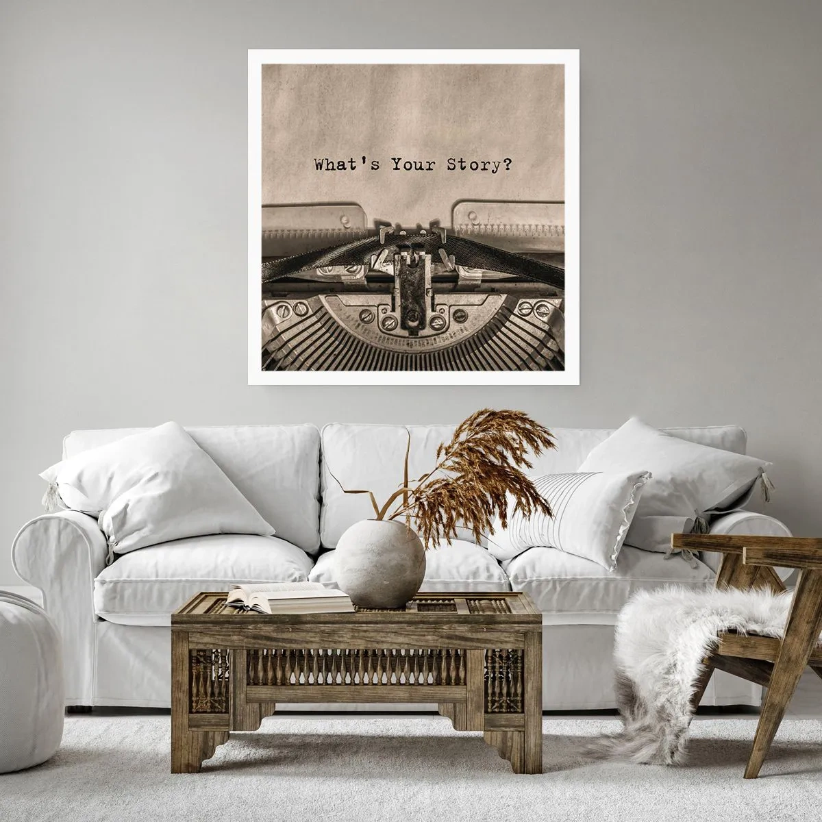 Póster - Solo espero una respuesta - 30x30 cm