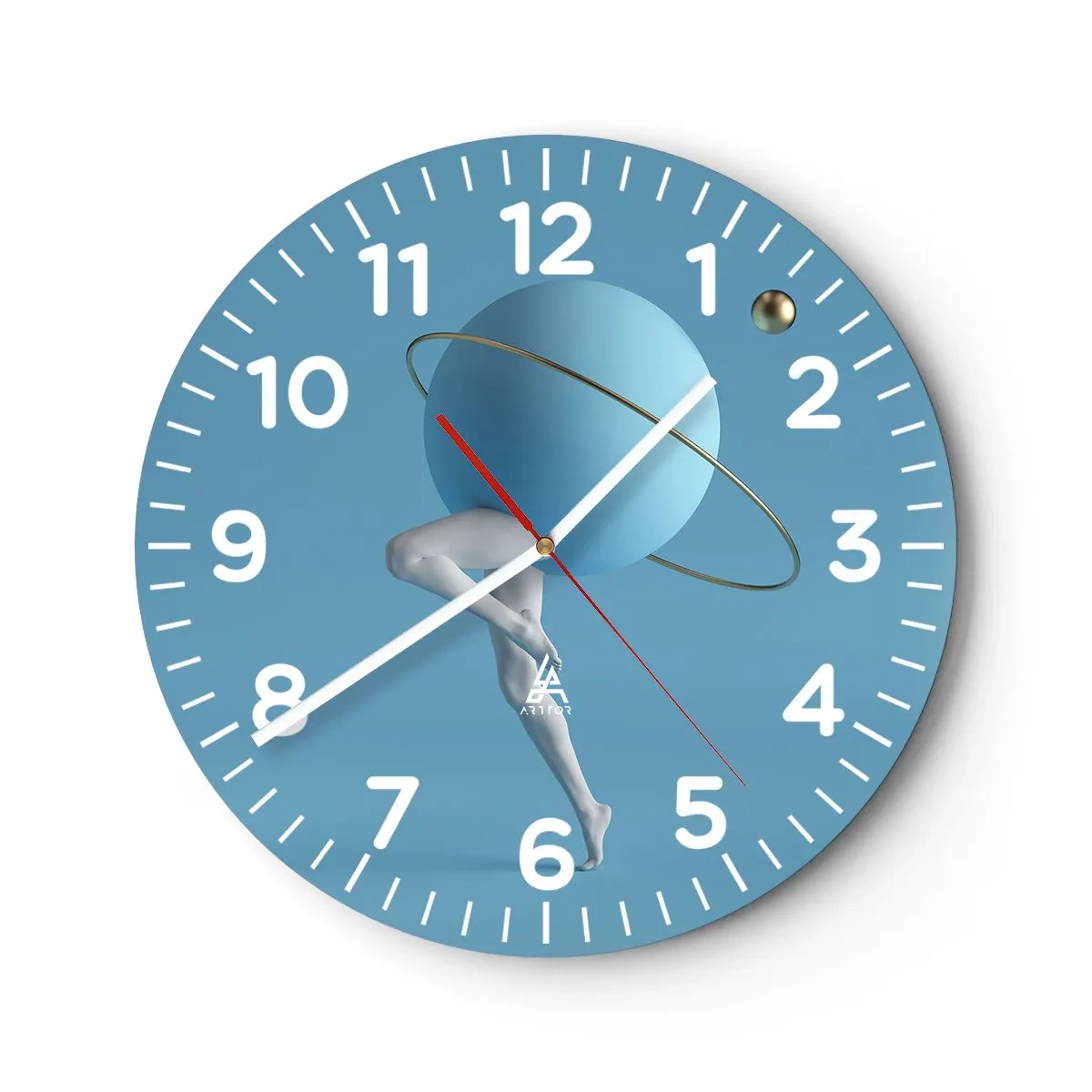 Reloj de pared - Reloj de vidrio - Y los planetas se vuelven locos - 40x40 cm