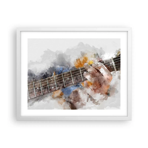 Póster en marco blanco - Poesía entre las cuerdas - 50x40 cm