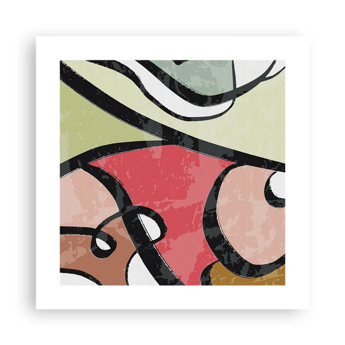 Póster - Piruetas entre colores - 40x40 cm