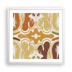 Póster en marco blanco - Abstracción sentimental - 50x50 cm