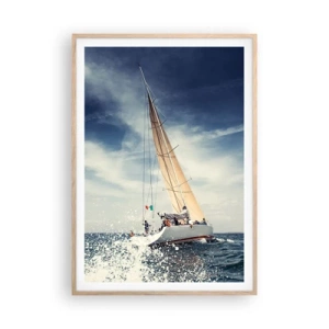 Póster en marco roble claro - ¡No nos alcanzarán! - 70x100 cm