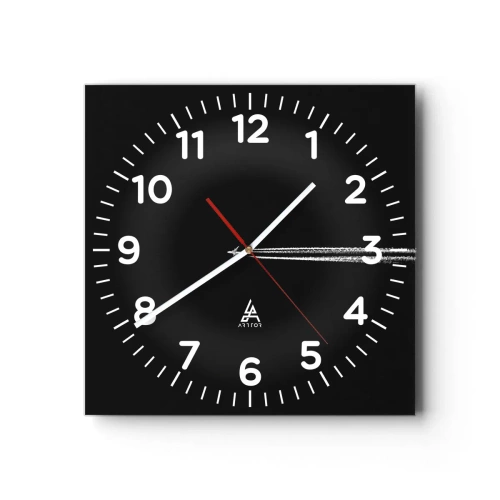 Reloj de pared - Reloj de vidrio - En otra dimensión - 30x30 cm