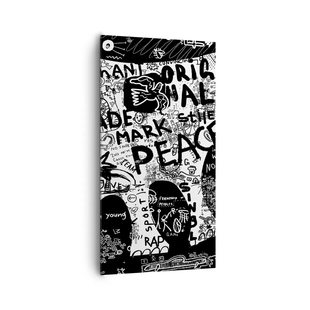 Cuadro sobre lienzo - Impresión de Imagen - El rico mundo de la calle - 65x120 cm