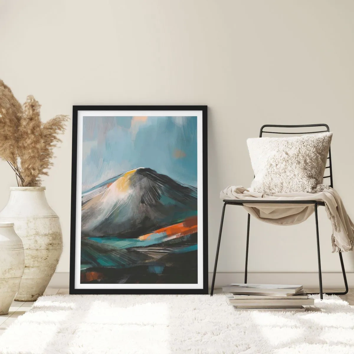 Póster en marco negro - Crudo y bello - 70x100 cm