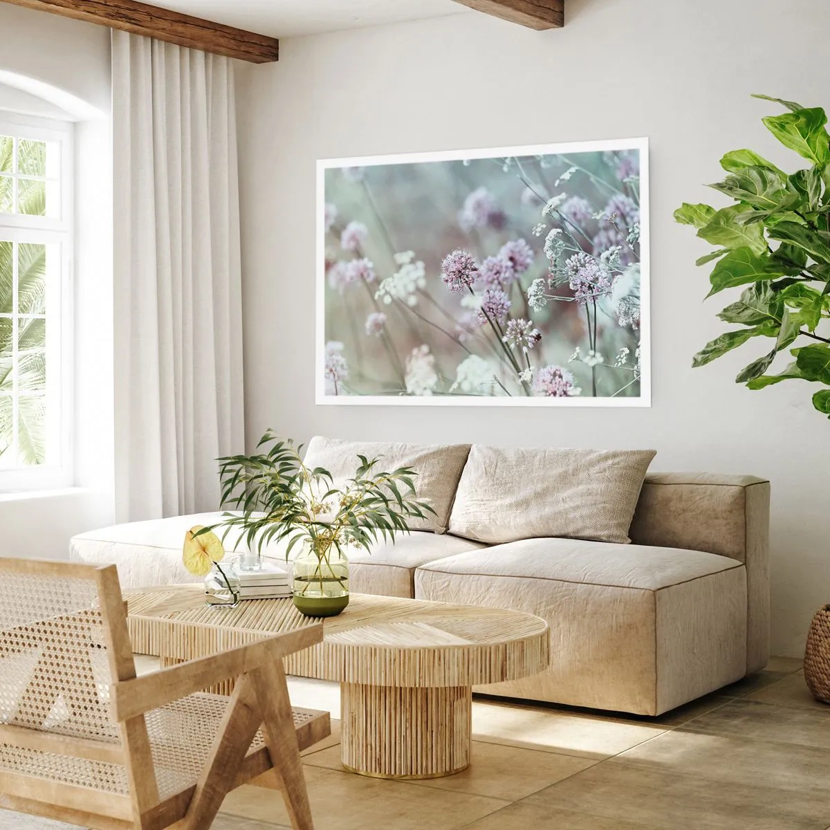 Póster - Dulces filigranas de hierbas - 91x61 cm
