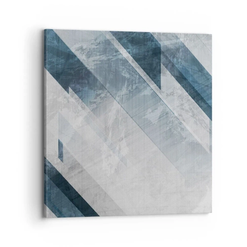 Cuadro sobre lienzo - Impresión de Imagen - Composición espacial - movimiento de grises - 70x70 cm