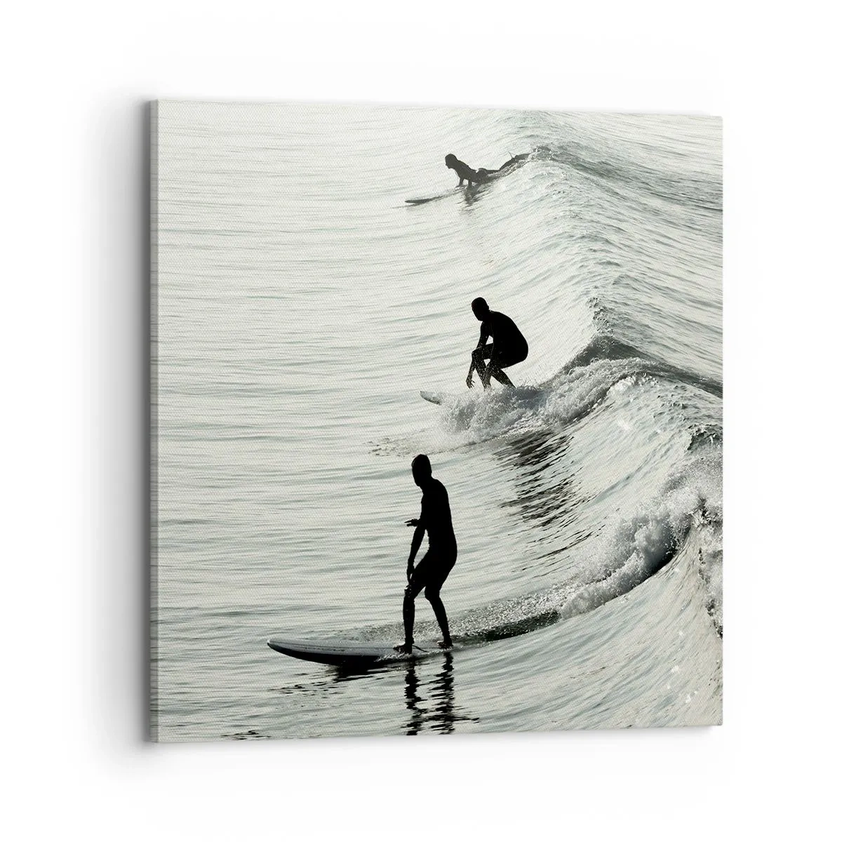 Cuadro sobre lienzo - Impresión de Imagen - Al encuentro de la ola - 70x70 cm