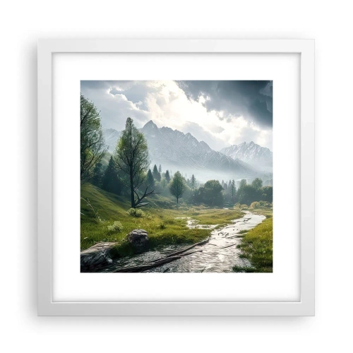 Póster en marco blanco - De ida y vuelta - 30x30 cm