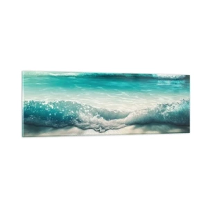 Cuadro sobre vidrio - Impresiones sobre Vidrio - Calma oceánica - 90x30 cm