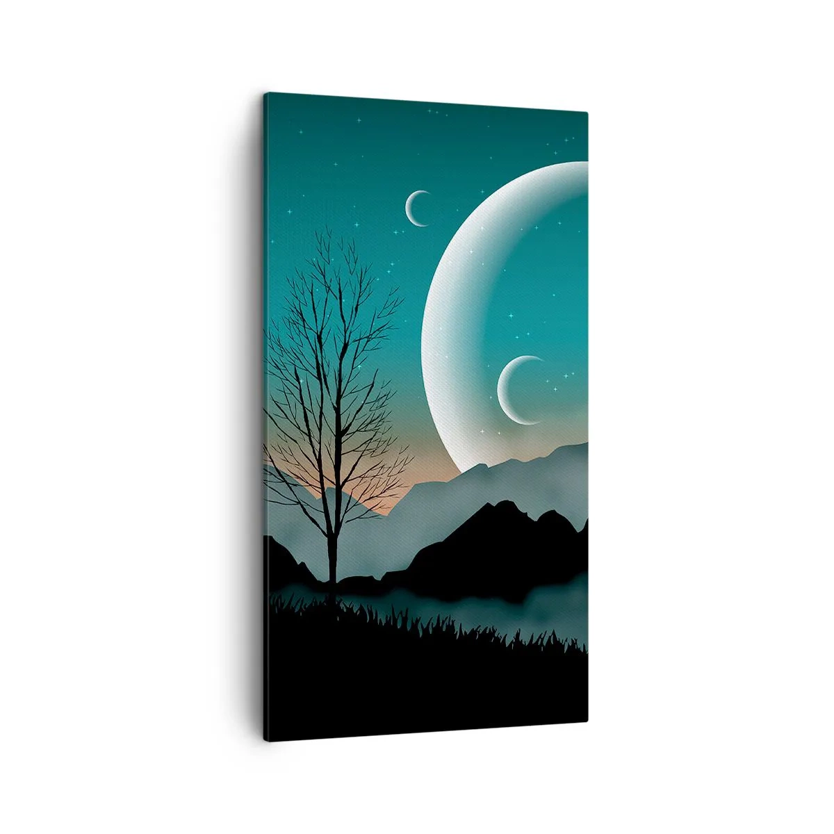 Cuadro sobre lienzo - Impresión de Imagen - Un carnaval de noche estrellada - 45x80 cm