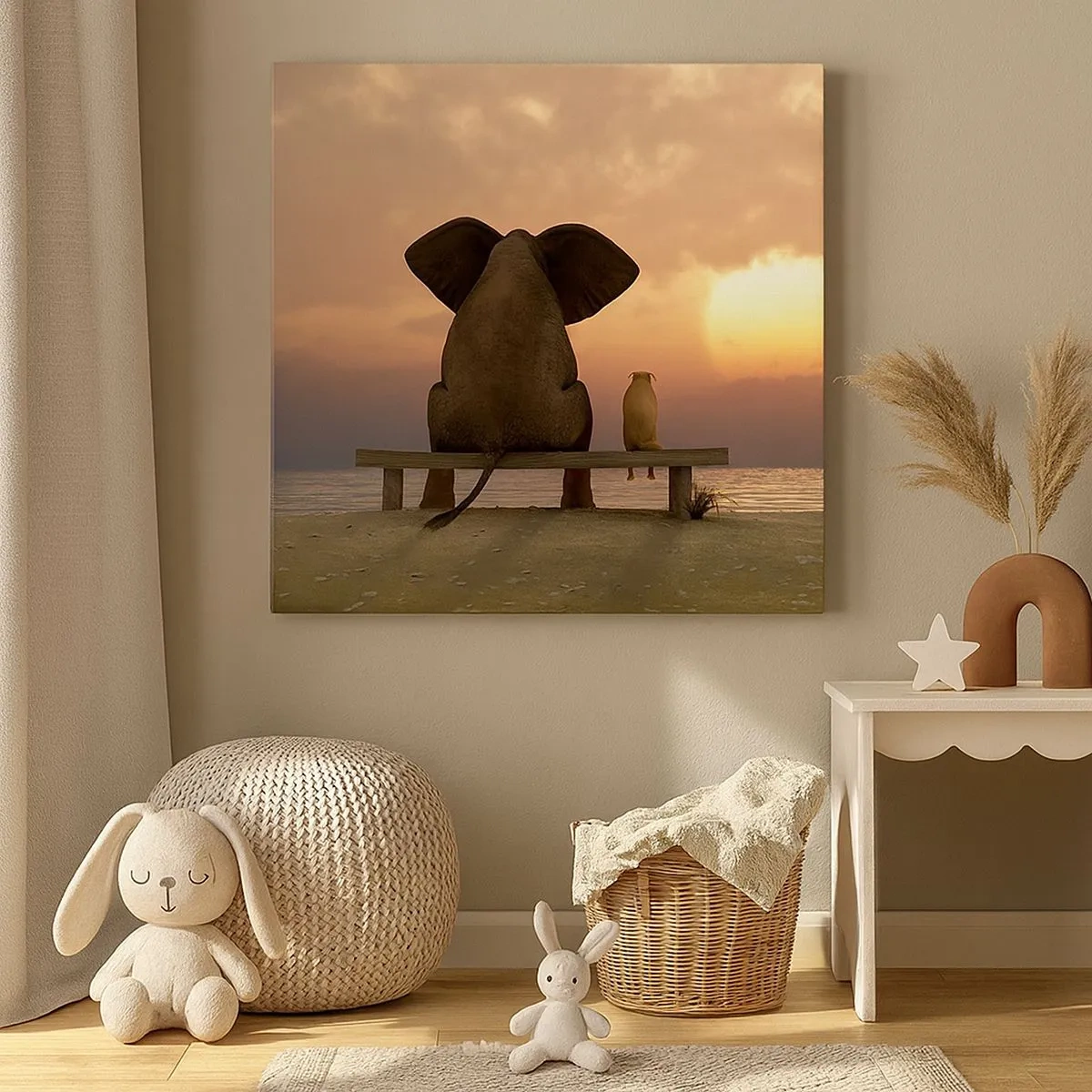 Cuadro sobre lienzo - Impresión de Imagen - Es bueno estar en silencio juntos - 30x30 cm