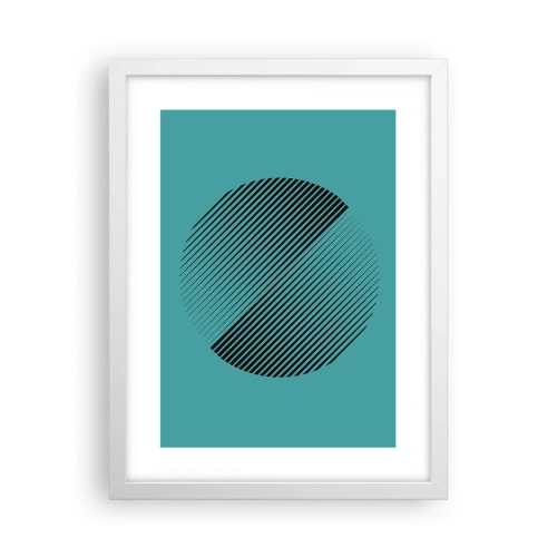Póster en marco blanco - El círculo: una variación geométrica - 30x40 cm