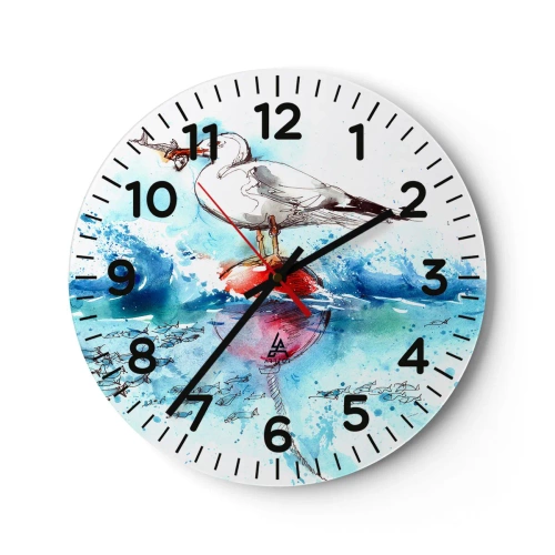 Reloj de pared - Reloj de vidrio - Una captura exitosa - 30x30 cm