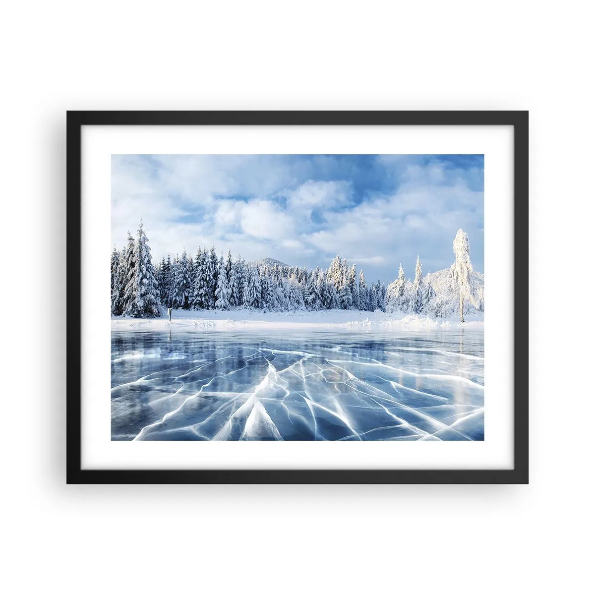 Póster en marco negro - Vista deslumbrante y cristalina - 50x40 cm