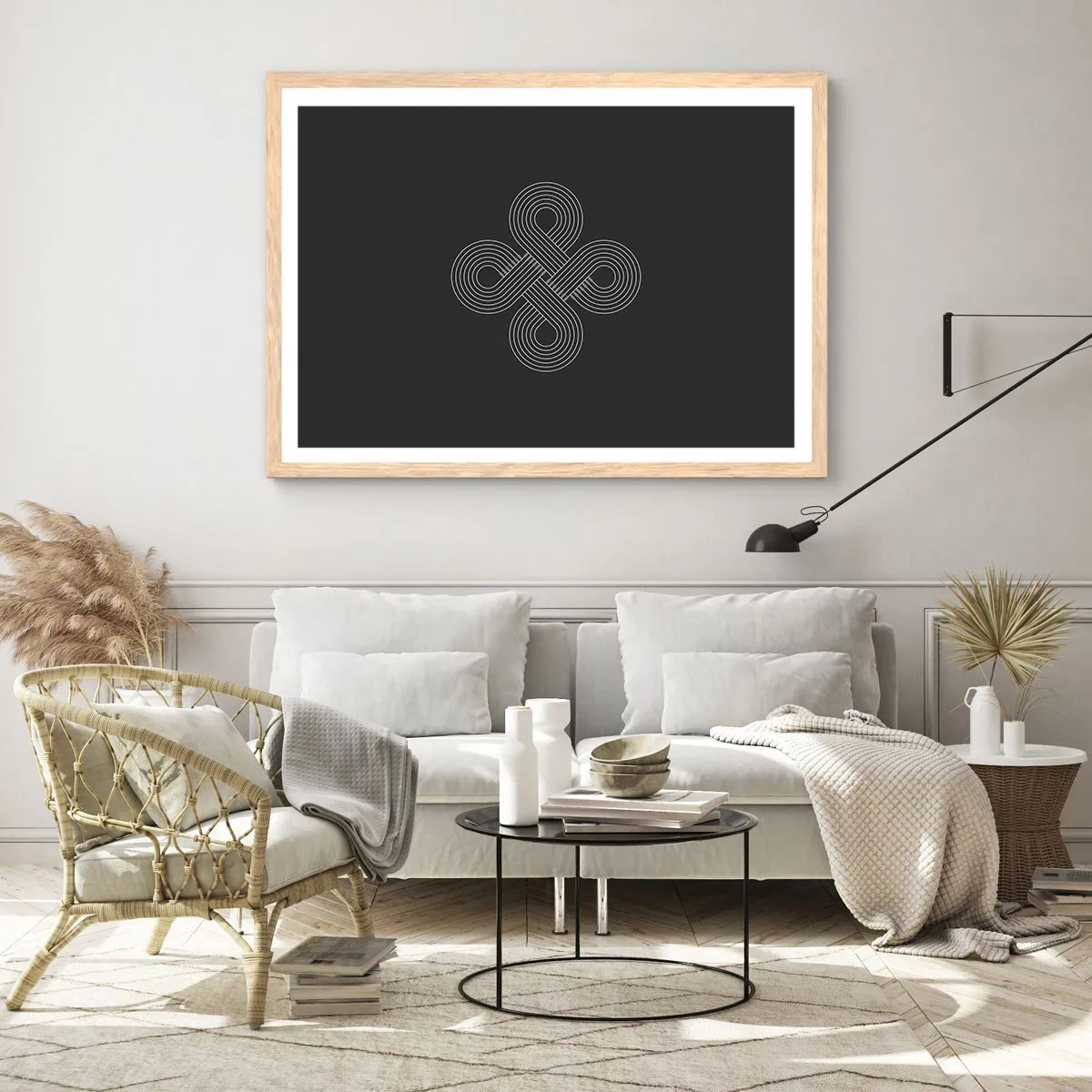 Póster en marco roble claro - El espíritu celta - 40x30 cm