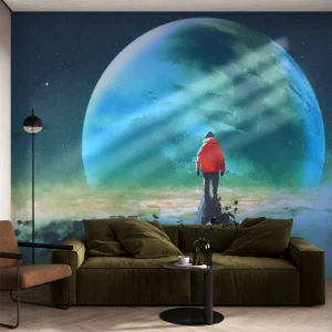 Fotomural personalizado Premium Sand - Descubridor de una nueva Tierra - Abstracción, Fantasía, Planeta Tierra