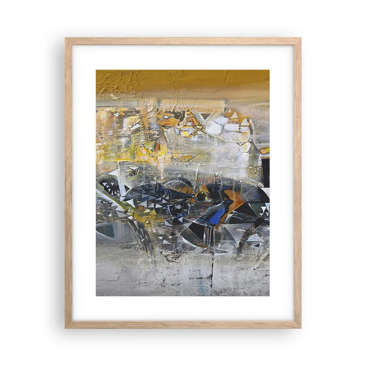 Póster en marco roble claro - Todo se pondrá en su sitio - 40x50 cm