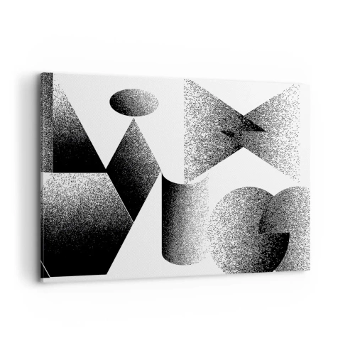 Cuadro sobre lienzo - Impresión de Imagen - Geometría compuesta por ángulos y formas ovaladas. - 120x80cm - Ángulos y óvalos - Decoración de pared moderna para salón y dormitorio ARTTOR