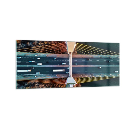 Cuadro sobre vidrio - Impresiones sobre Vidrio - Más allá de las aguas, más allá de los bosques - 100x40 cm