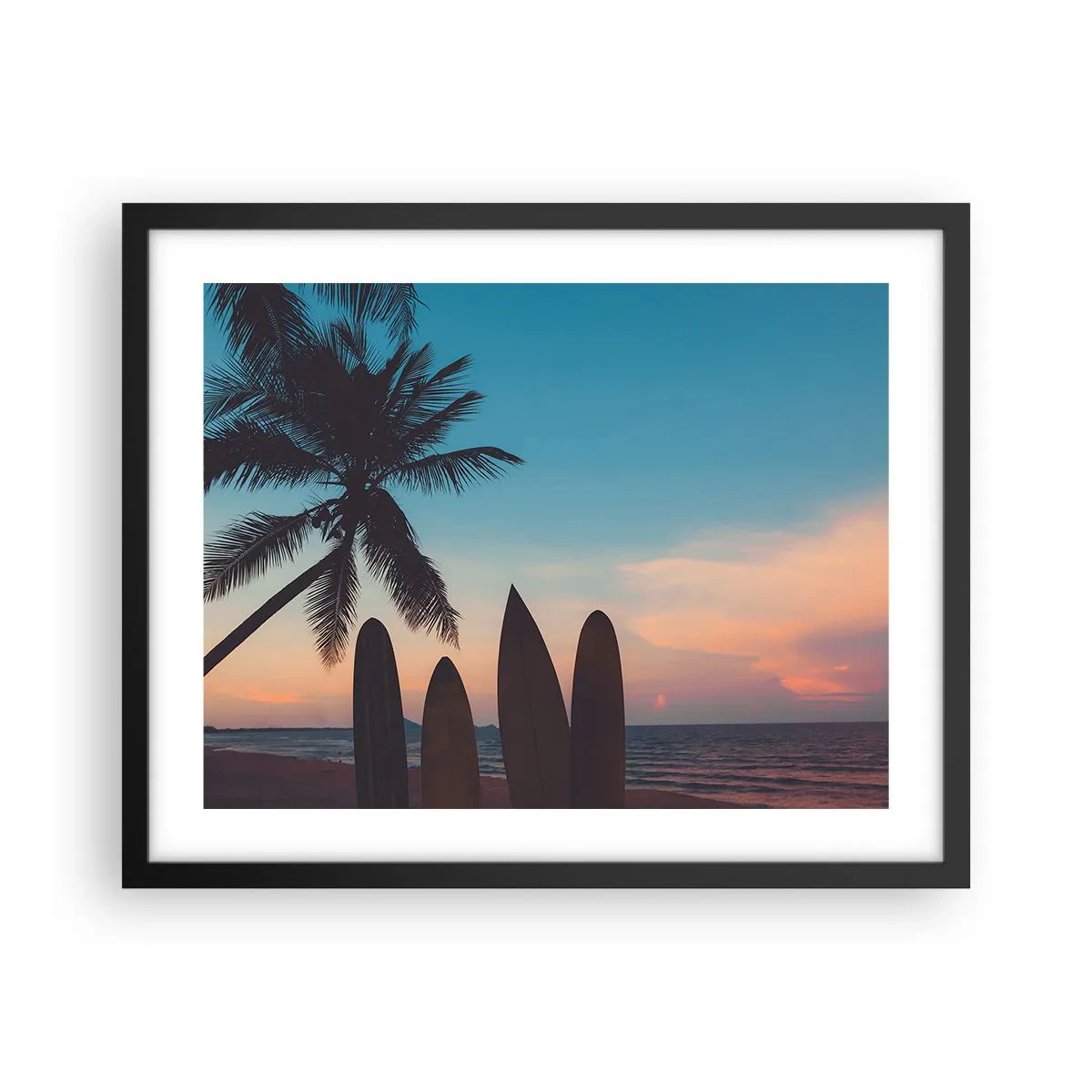 Póster en marco negro - Mañana también disfrutaremos - 50x40 cm