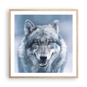 Póster en marco roble claro - ¿Aceptarás el reto? - 60x60 cm