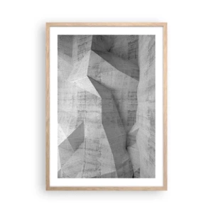 Póster en marco roble claro - Un verdadero desafío - 50x70 cm