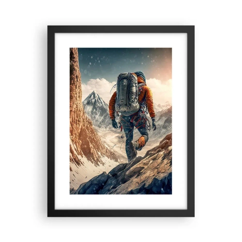 Póster en marco negro - Guerrero solitario - 30x40 cm