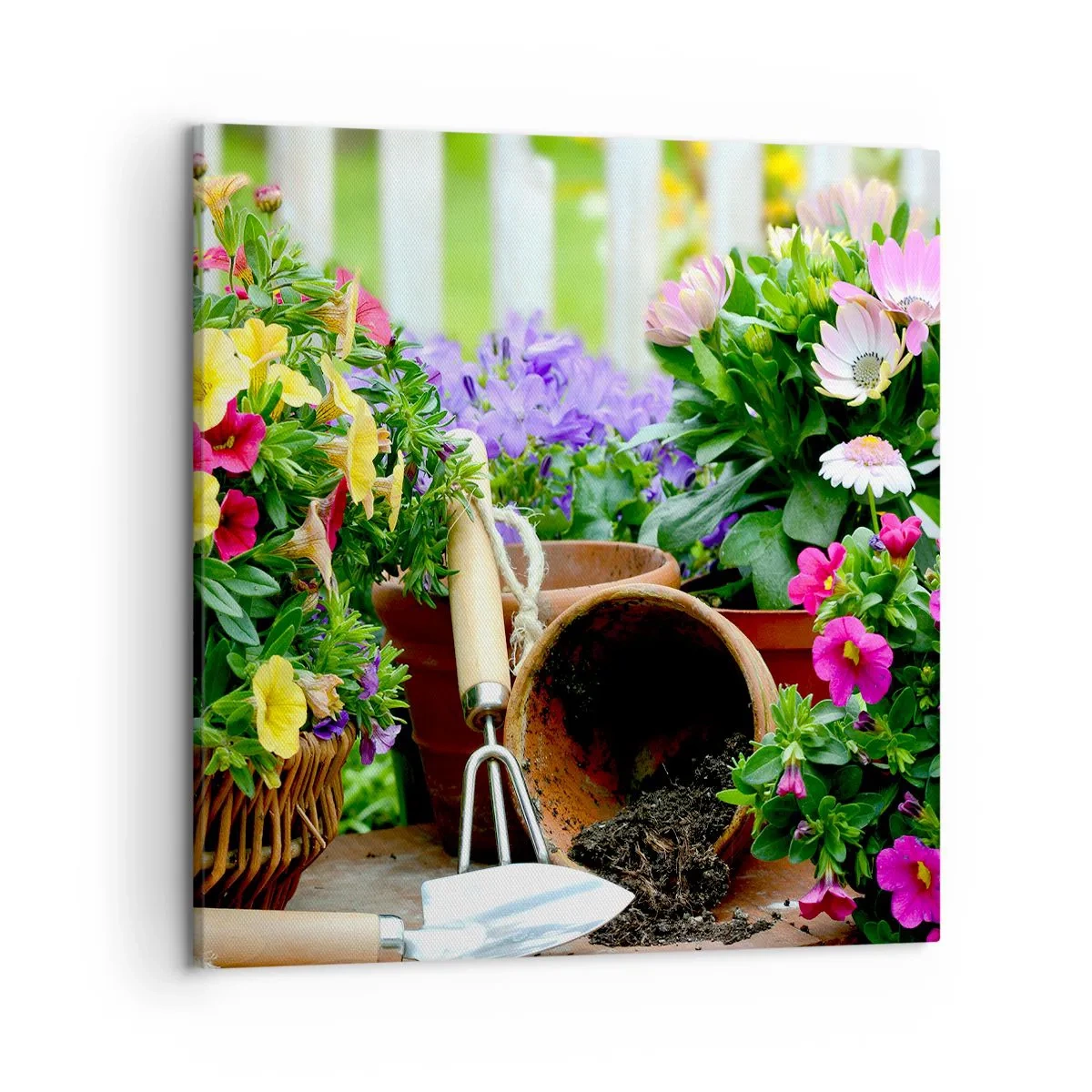 Cuadro sobre lienzo - Impresión de Imagen - El jardín de Sofía - 50x50 cm