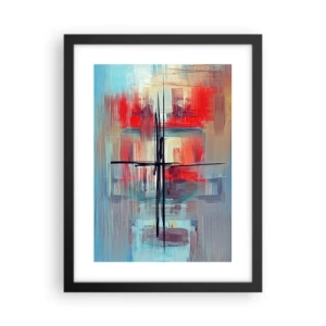 Póster en marco negro - Paisaje en una dimensión desconocida - 30x40 cm